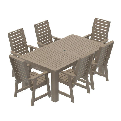 HIGHWOOD PROFESSIONAL Set da pranzo da esterno 7 pezzi 42x72
