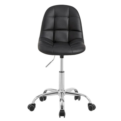Chaise de bureau à domicile sans accoudoirs Javlergo, chaise de bureau d'ordinateur réglable en hauteur avec roulettes
