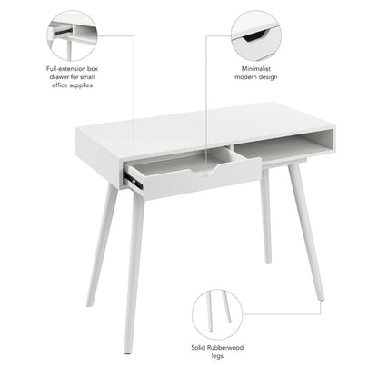 Scrivania per computer Bush Furniture Nora 40W con cassetti e ripiani
