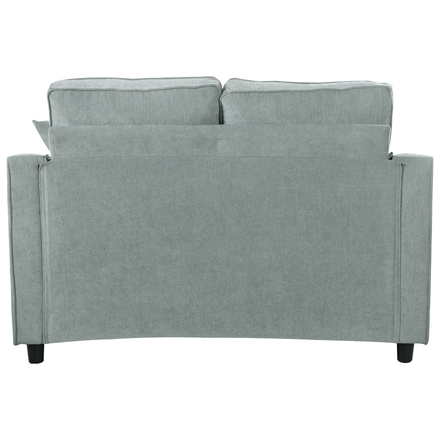 Divano Letto Chaise Longue in ciniglia, Divano Imbottito con Schienale Trapuntato e 2 Cuscini Rimovibili per Soggiorno