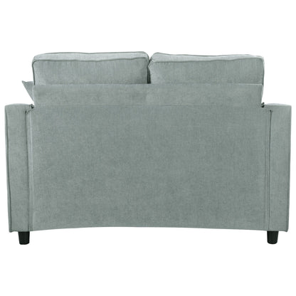 Divano Letto Chaise Longue in ciniglia, Divano Imbottito con Schienale Trapuntato e 2 Cuscini Rimovibili per Soggiorno
