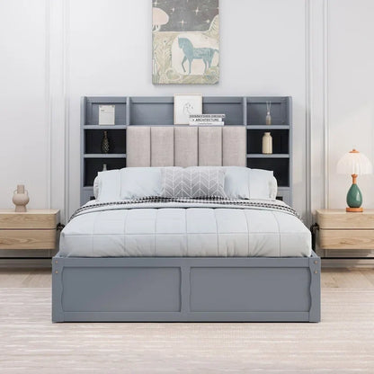 Struttura letto con 4 cassetti contenitore portatili sotto il letto