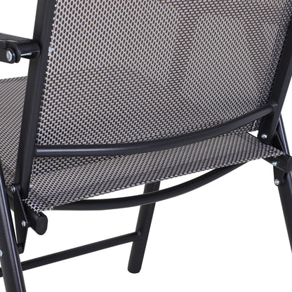 Set di 4 sedie pieghevoli Outsunny per patio, dal design semplice ed elegante, comode per terrazza, giardino, cortile e viaggio