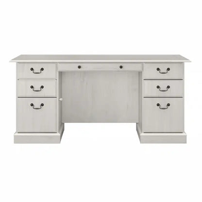 Scrivania Direzionale Bush Furniture Saratoga con Cassetti e Vani Contenitori