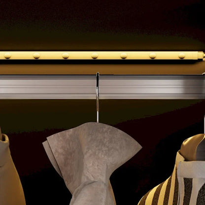 Armadio con ante in vetro da 120 cm con luce LED integrata
