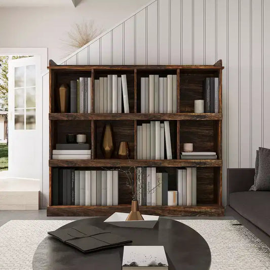 Bookshelf, 3-Tier Open Shelf Bookcase,10 Cube Storage Organizer, Freestanding Bookshelf Cube Shelf for Bedroom, Living Room, Office