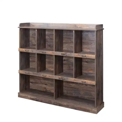 Libreria, scaffale a 3 ripiani a giorno, organizer portaoggetti a 10 cubi, scaffale a cubi autoportante per camera da letto, soggiorno, ufficio