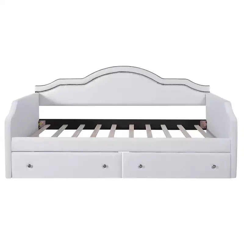 Divano letto in velluto per letto singolo/matrimoniale con striscia luminosa a LED controllabile tramite app e 2 cassetti