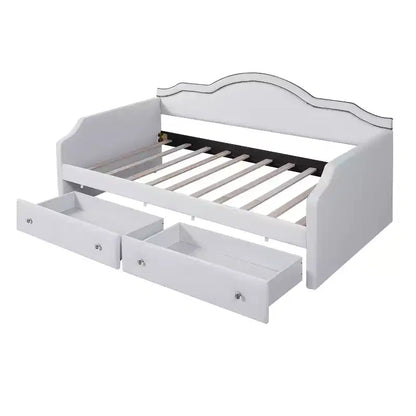 Divano letto in velluto per letto singolo/matrimoniale con striscia luminosa a LED controllabile tramite app e 2 cassetti