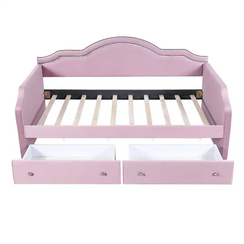 Divano letto in velluto per letto singolo/matrimoniale con striscia luminosa a LED controllabile tramite app e 2 cassetti