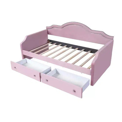 Divano letto in velluto per letto singolo/matrimoniale con striscia luminosa a LED controllabile tramite app e 2 cassetti