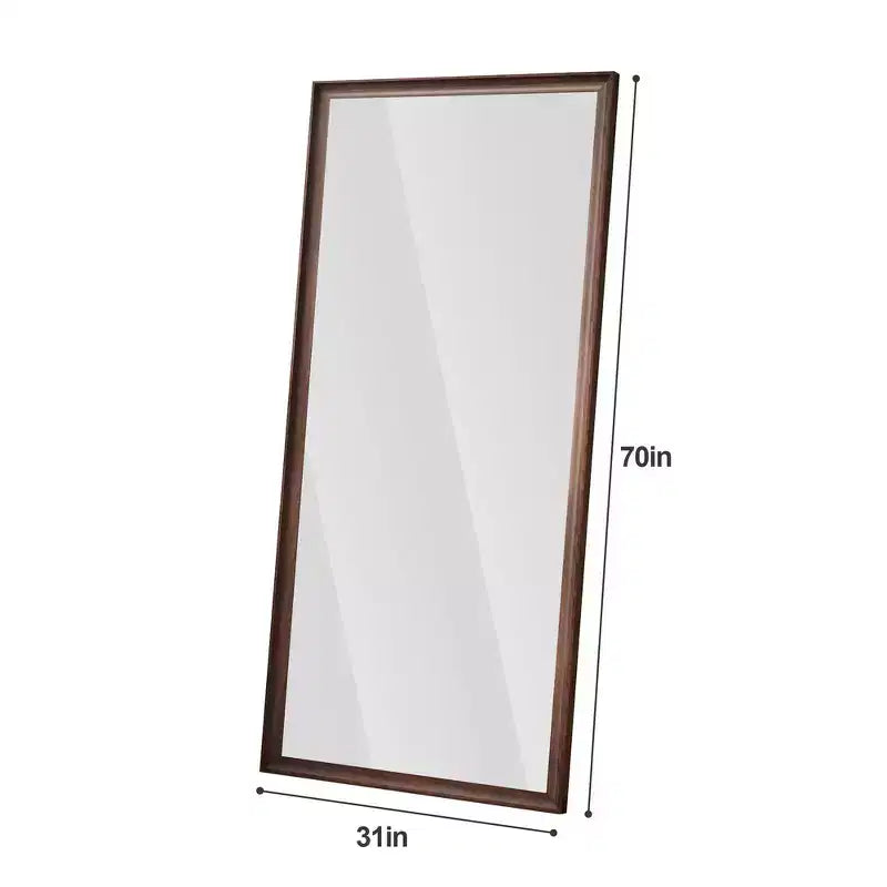 Specchio a figura intera da pavimento o da parete con cornice in legno, 32"x70"