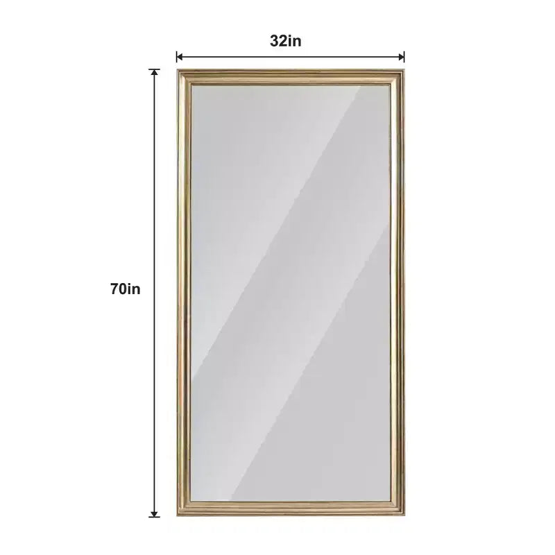 Specchio a figura intera da pavimento o da parete con cornice in legno, 32"x70"