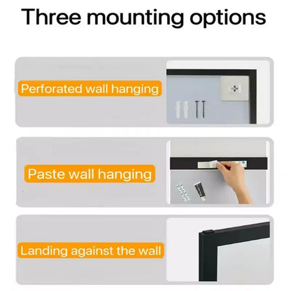 Specchio a figura intera da pavimento o da parete con cornice in legno, 32"x70"
