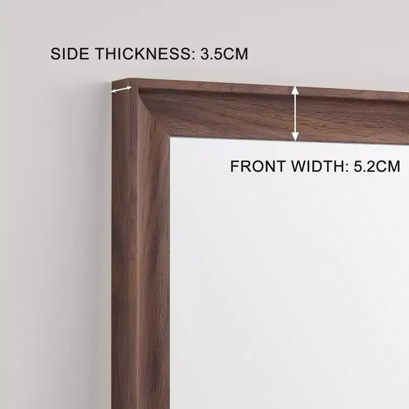 Specchio a figura intera da pavimento o da parete con cornice in legno, 32"x70"