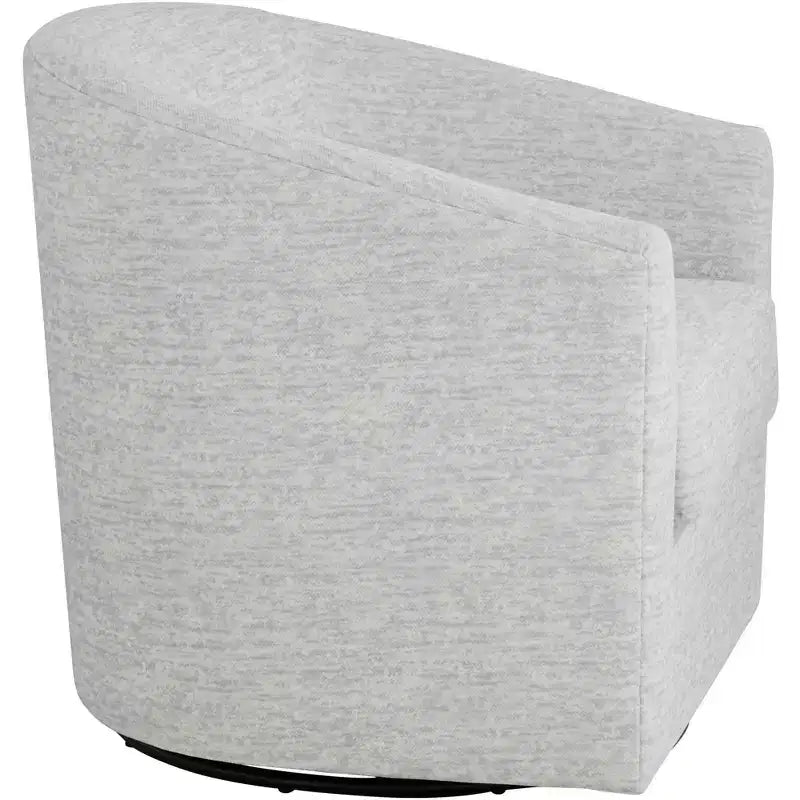 Poltrona girevole a barilotto, 78 cm di larghezza, tessuto grigio