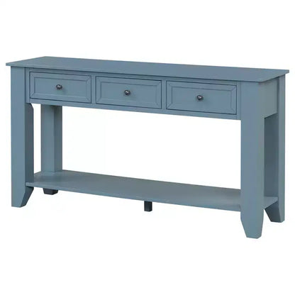 Consolle Madia con 3 Cassetti e Ripiano Aperto, Blu