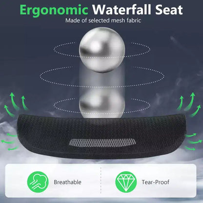 Sedia da Ufficio Ergonomica con Poggiatesta Girevole e Supporto Lombare Regolabile