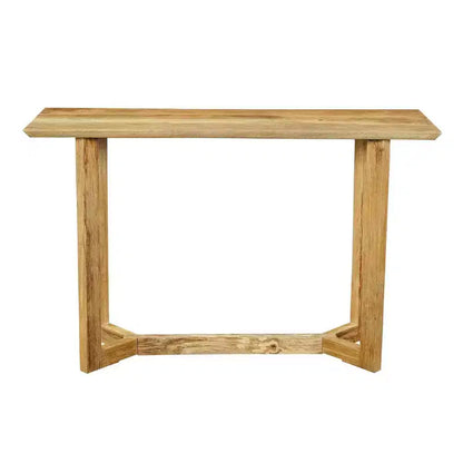 Tavolo consolle Royal Hampton | Piano rettangolare da 48 pollici | Struttura aperta con base a cavalletto | Legno di mango