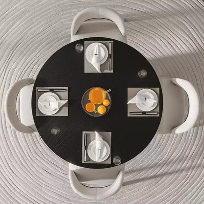Tavolo da pranzo rotondo in legno da 46" per 4 persone, stile moderno rustico
