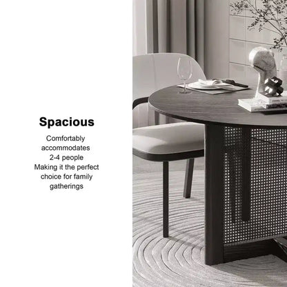 Tavolo da pranzo rotondo in legno da 46" per 4 persone, stile moderno rustico