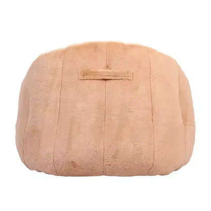 Poltrona d'accento Plush Lounge con base completamente rivestita, beige champagne