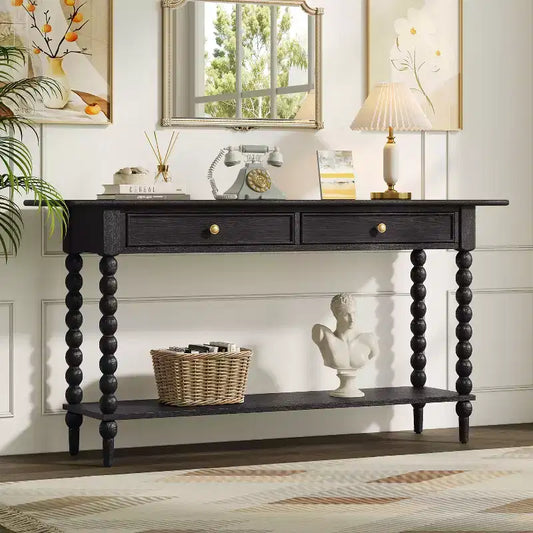 Christopher Knight Home Eleanor Retro Wood Console Table with 2 Drawers and Shelf