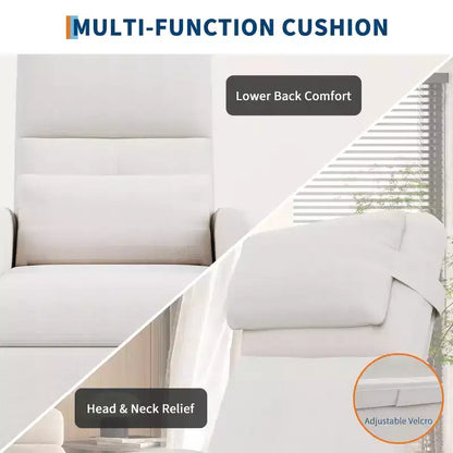 Poltrona reclinabile elettrica con massaggio e riscaldamento, schienale alto imbottito, sedile imbottito, poltrona Home Theater per soggiorno