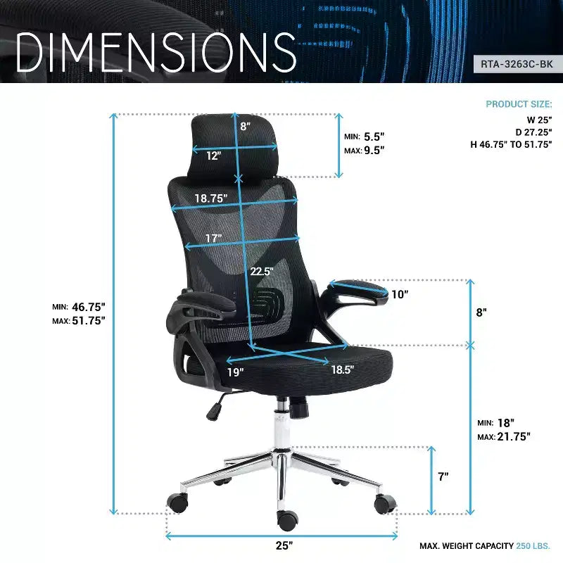 Sedia da ufficio ergonomica in rete con poggiatesta regolabile e base cromata