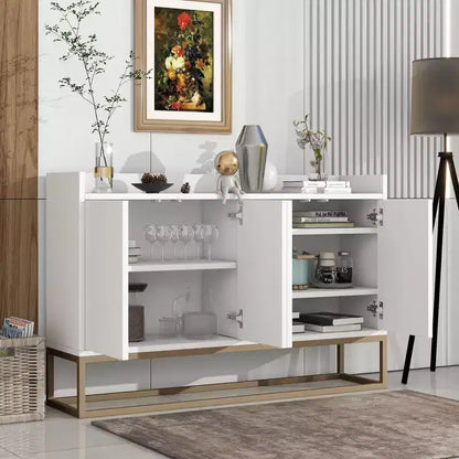 Elegante madia a 4 ante con 4 ripiani regolabili
