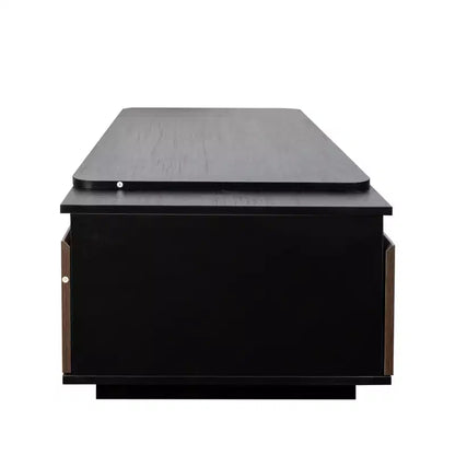 Tavolino moderno allungabile con 2 cassetti e 2 ripiani