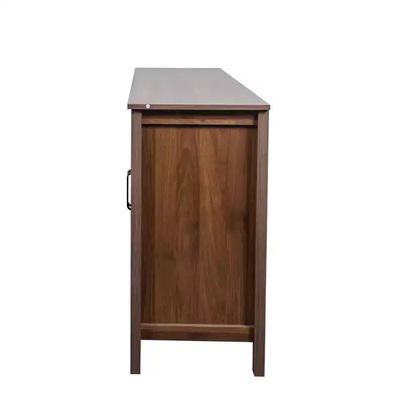 Credenza rustica a 4 ante da 150 cm con ripiani regolabili, truciolato