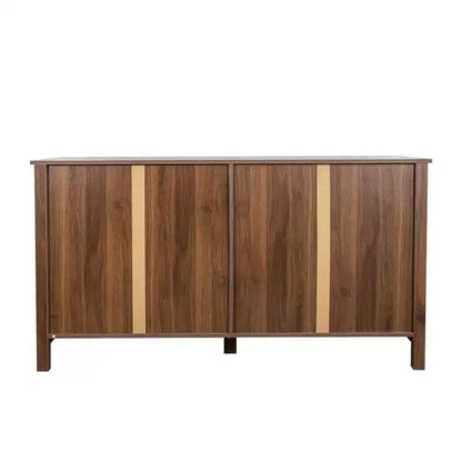 Credenza rustica a 4 ante da 150 cm con ripiani regolabili, truciolato