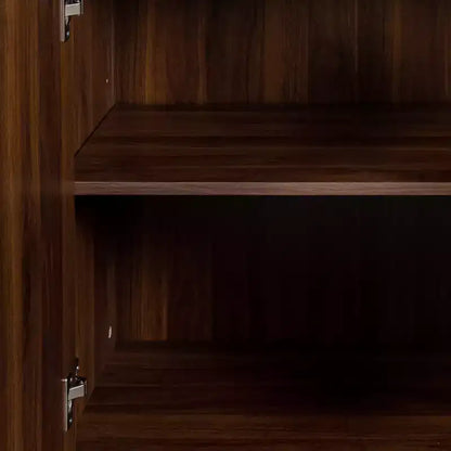 Credenza rustica a 4 ante da 150 cm con ripiani regolabili, truciolato