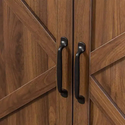 Credenza rustica a 4 ante da 150 cm con ripiani regolabili, truciolato