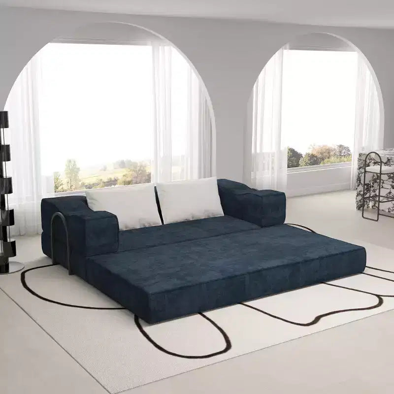 Divano letto convertibile a 3 posti da 80", rivestimento in ciniglia, telaio in poliestere