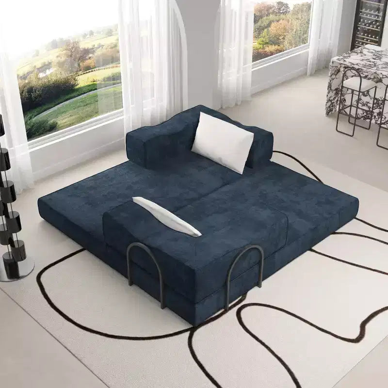 Divano letto convertibile a 3 posti da 80", rivestimento in ciniglia, telaio in poliestere