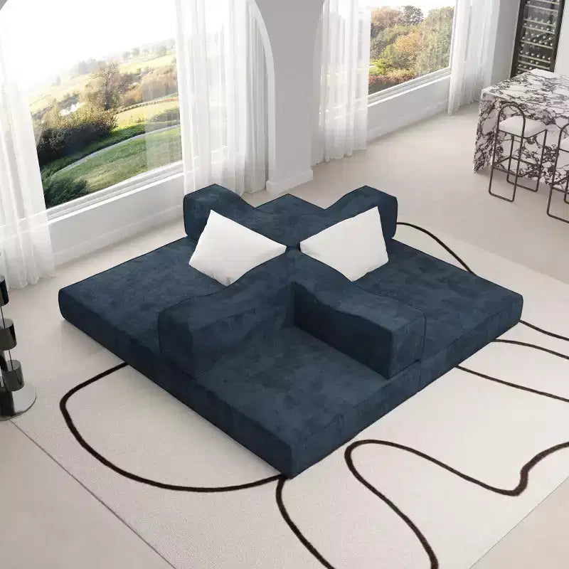 Divano letto convertibile a 3 posti da 80", rivestimento in ciniglia, telaio in poliestere