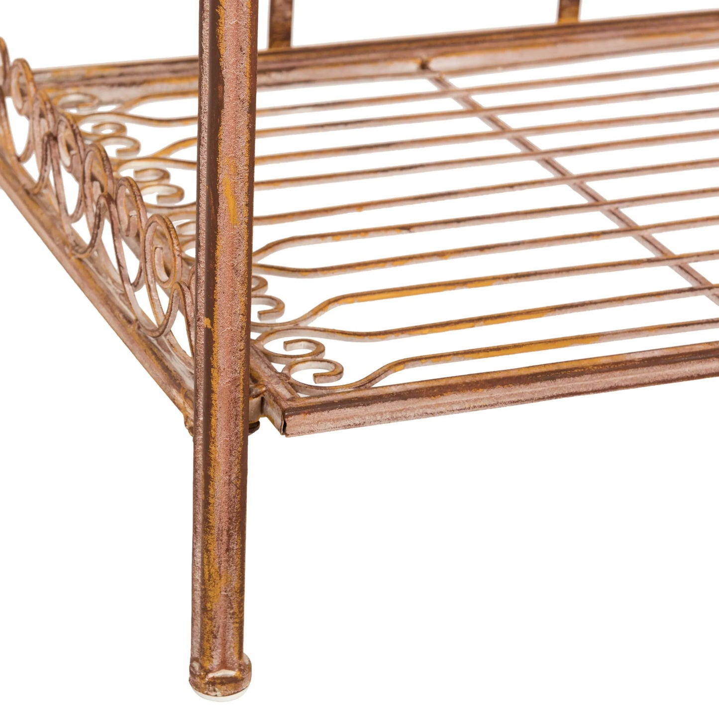 SAFAVIEH Bryn Scaffale da panettiere da esterno a 4 ripiani in ferro battuto vittoriano - 25 pollici L x 15 pollici P x 63 pollici H - 25 L x 15 P x 63 H