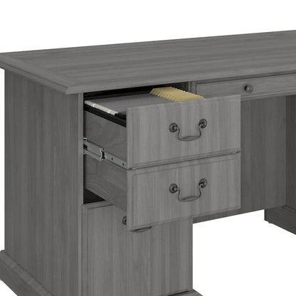 Scrivania Direzionale Bush Furniture Saratoga con Cassetti e Vani Contenitori