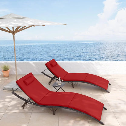 Set di 3 Chaise Lounge da Esterno Kullavik