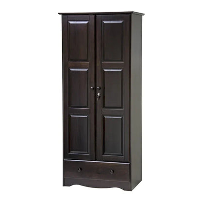 Guardaroba Flessibile in Legno Massello al 100% con Pomelli in Metallo o Legno