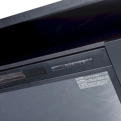 Meuble TV de cheminée électrique RVB moderne noir de 68 pouces pour téléviseurs jusqu'à 72 pouces