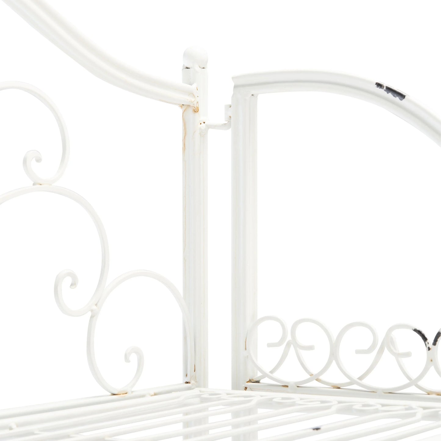 SAFAVIEH Bryn Scaffale da panettiere da esterno a 4 ripiani in ferro battuto vittoriano - 25 pollici L x 15 pollici P x 63 pollici H - 25 L x 15 P x 63 H
