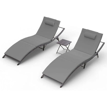 Set di 3 Chaise Lounge da Esterno Kullavik