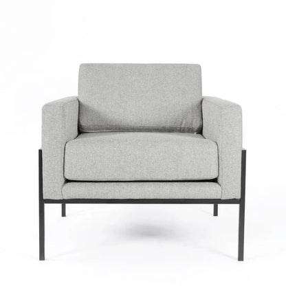 Poltrona club moderna HomePop imbottita con struttura in metallo