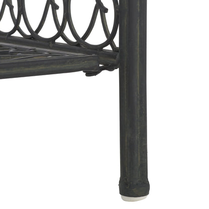 SAFAVIEH Bryn Scaffale da panettiere da esterno a 4 ripiani in ferro battuto vittoriano - 25 pollici L x 15 pollici P x 63 pollici H - 25 L x 15 P x 63 H
