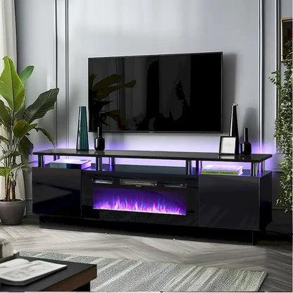 Mobile TV con caminetto da 70" con caminetto elettrico da 36"