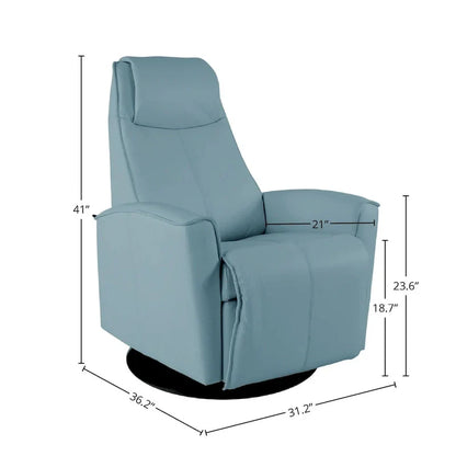 Poltrona reclinabile girevole Fjords Urban Leather