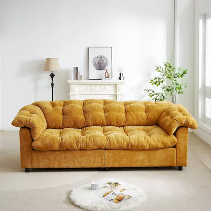 99.2  Divano profondo Chenille Comfort, Divano soffice effetto nuvola imbottito